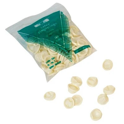 Fingerlinge Latex puderfrei Größe M – 100 Stk. / Packung