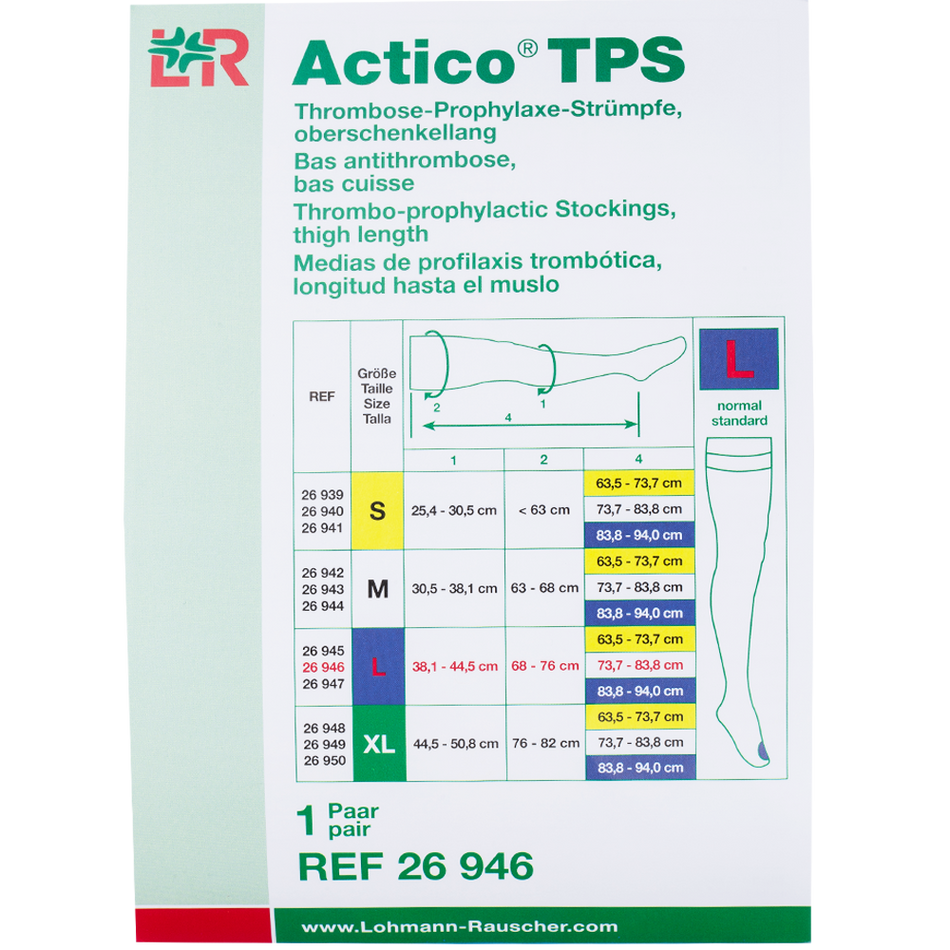 L&R Actico® TPS Thrombose-Prophylaxe-Strümpfe oberschenkellang Gr. L