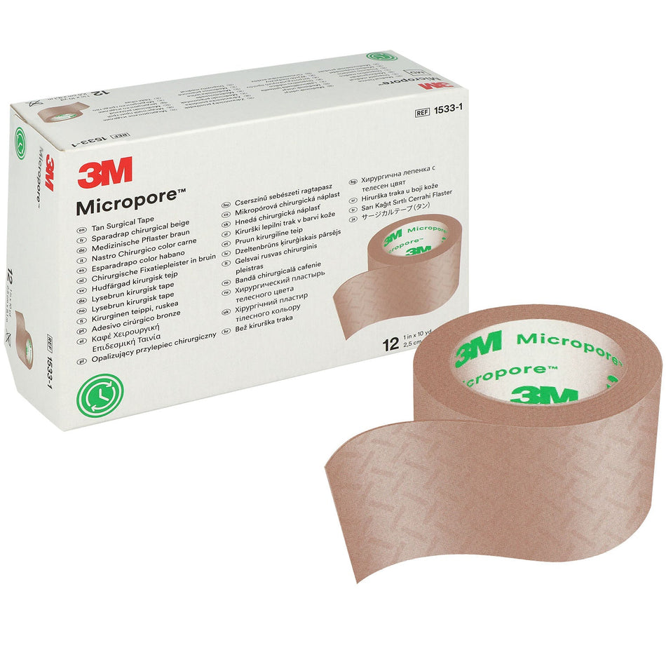 3M™ Micropore™ hypoallergenes Vliespflaster hautfarben