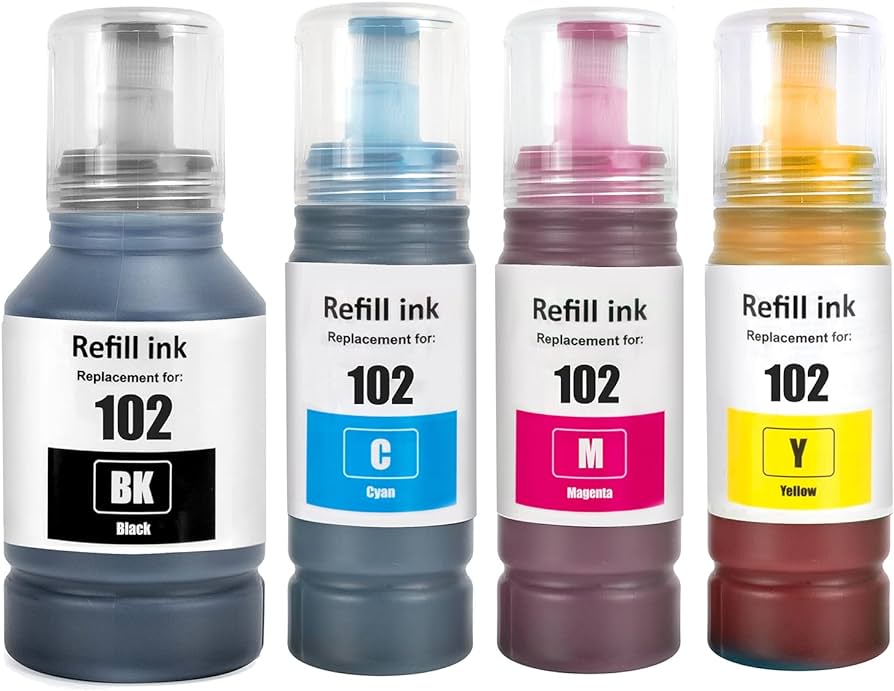 Tinte Kompatibel mit Epson 102 Tintenpatronen Nachfülltinte Multipack für EPS
