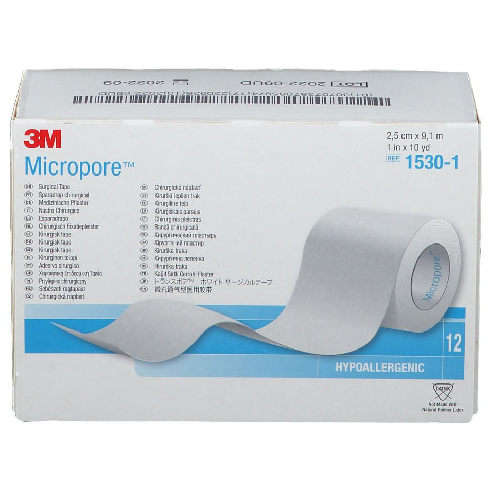 3M™ Micropore™, hypoallergenes Vliespflaster weiß