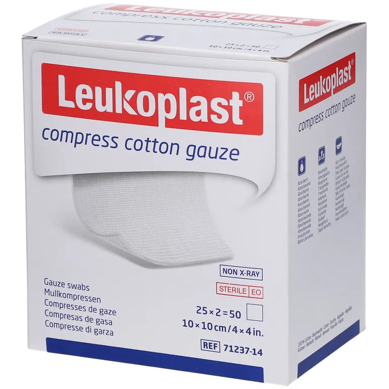 Leukoplast® Compress Baumwoll-Gaze, steril 8-fach