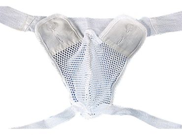 Suspensorium, waschbar mit abknüpfbarem Beutel