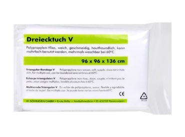 Dreiecktuch V reinweiß – 96 x 96 x 136 cm, waschbar