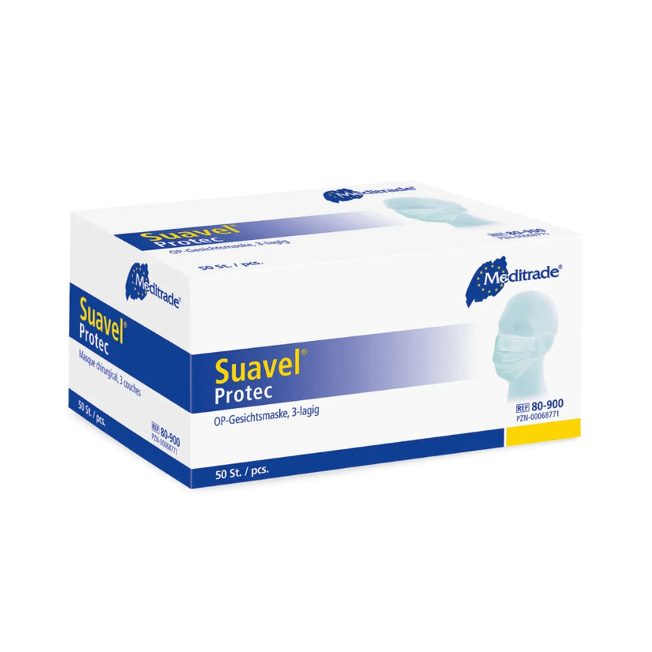 OP/-Einweg-Gesichtsmaske, 3-lagig, Blau