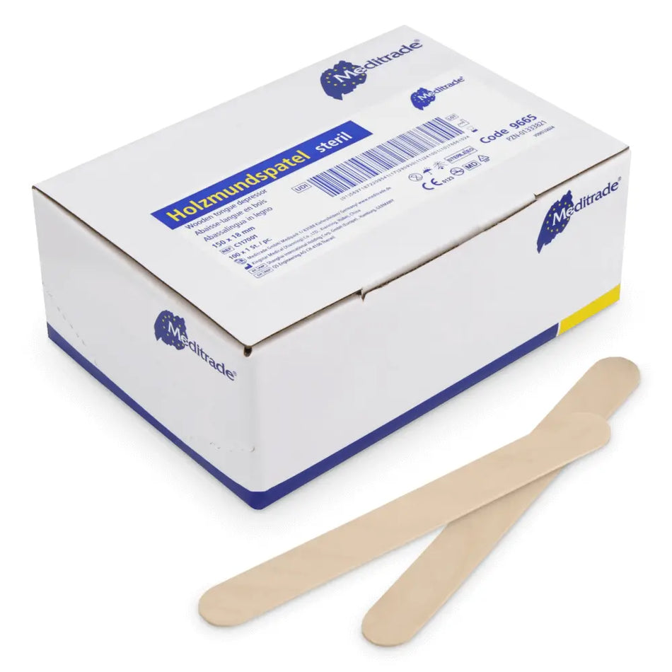 Meditrade Holzmundspatel steril 150 mm