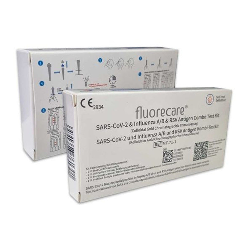Fluorecare 4-in-1 Antigen Self-Test für SARS-CoV-2, Influenza A/B, und RSV